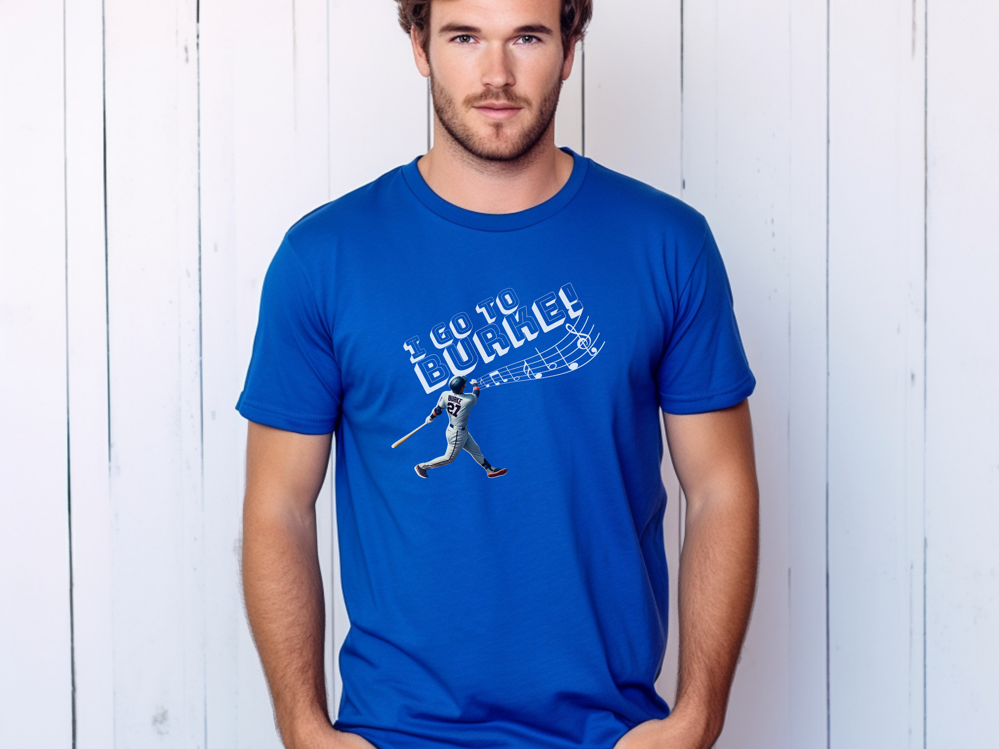 I Go To Burke White Collar Tee