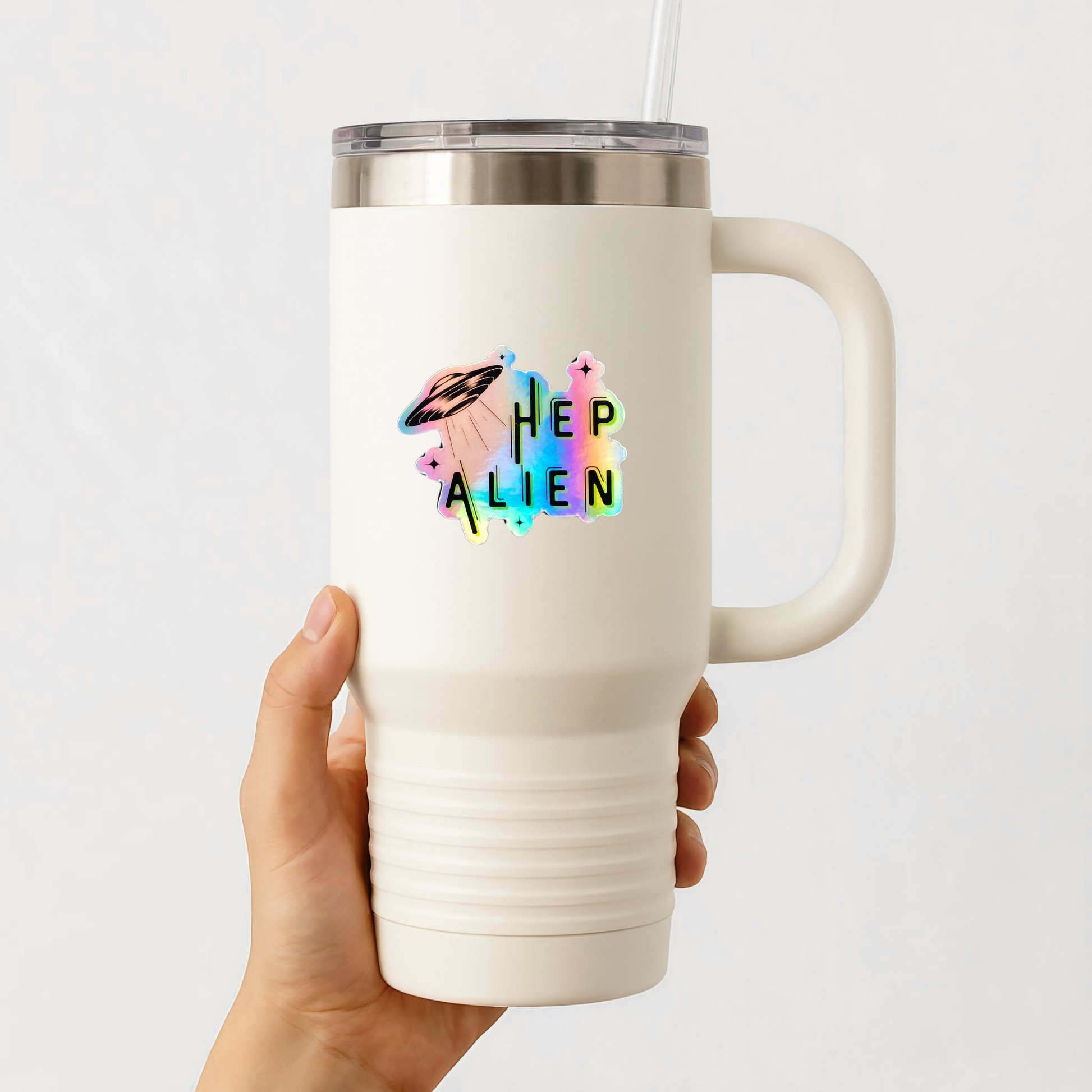 Hep Alien Holographic Sticker