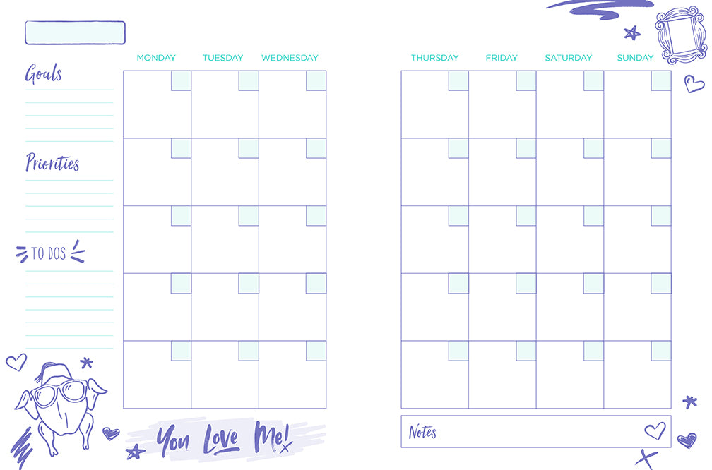 Friends: 12-Month Undated Planner