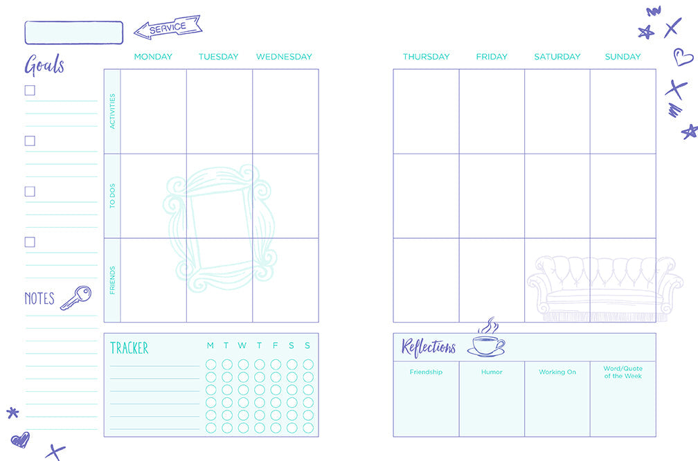 Friends: 12-Month Undated Planner