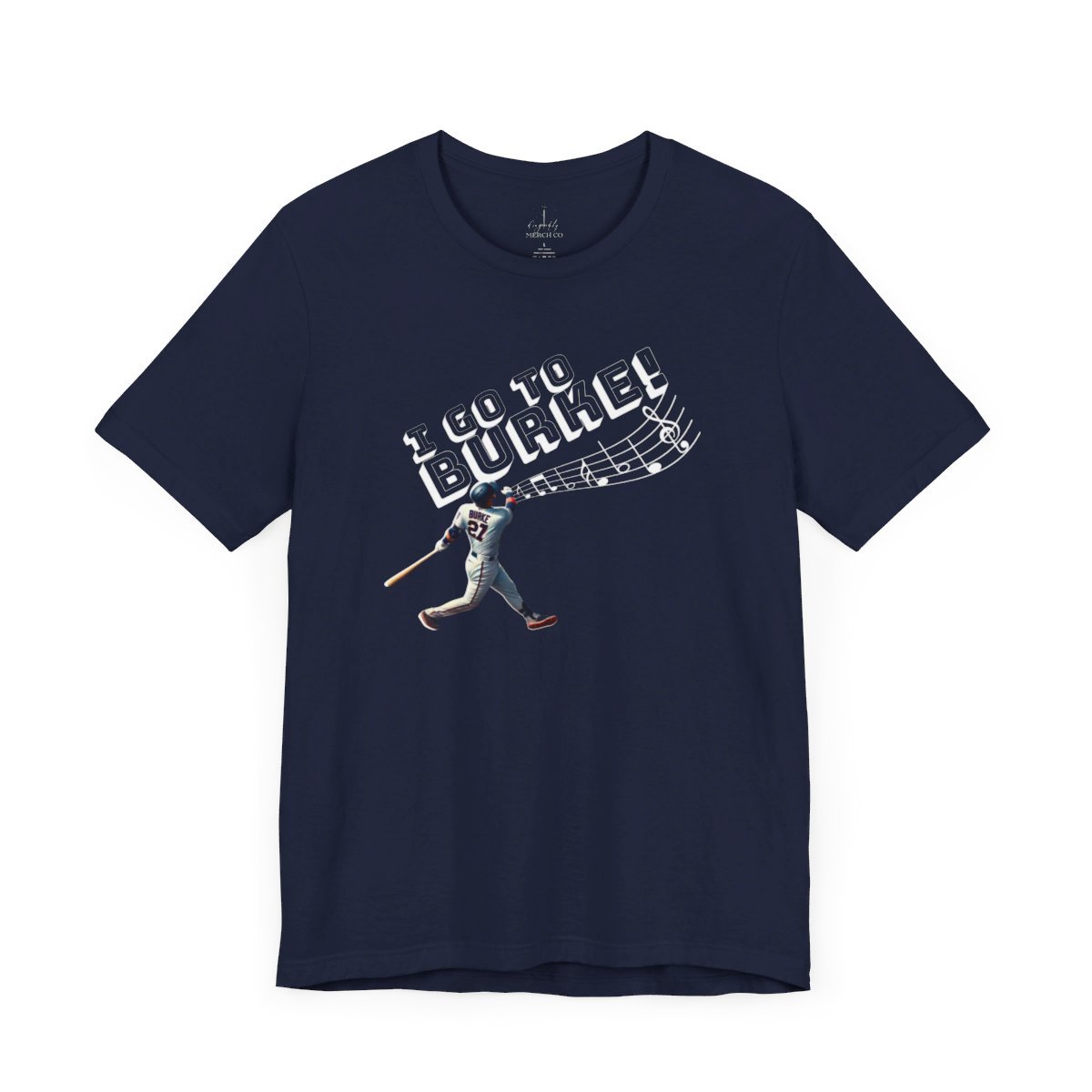I Go To Burke White Collar Tee