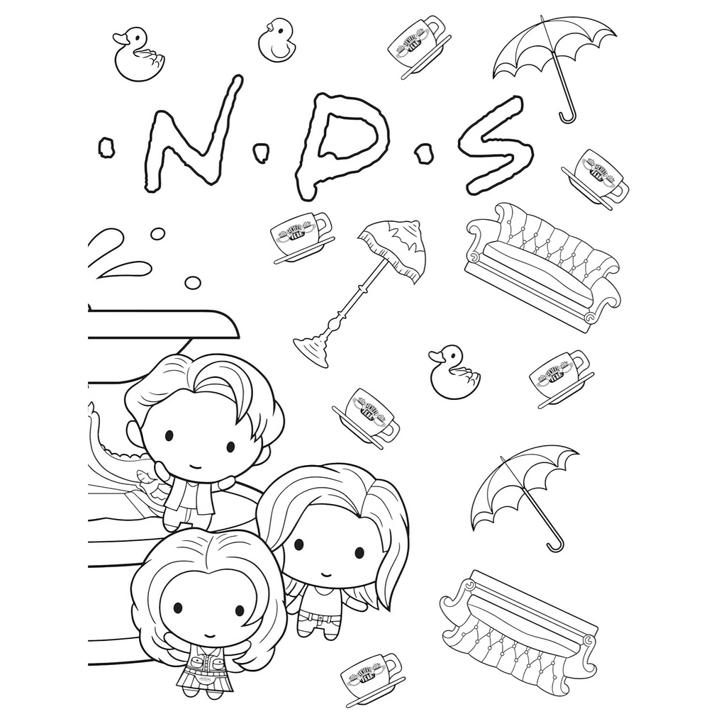 The Official Friends Coloring Book: The One with 100 Images to Color! (Spiral Bound)