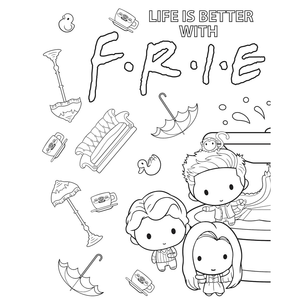 The Official Friends Coloring Book: The One with 100 Images to Color! (Spiral Bound)