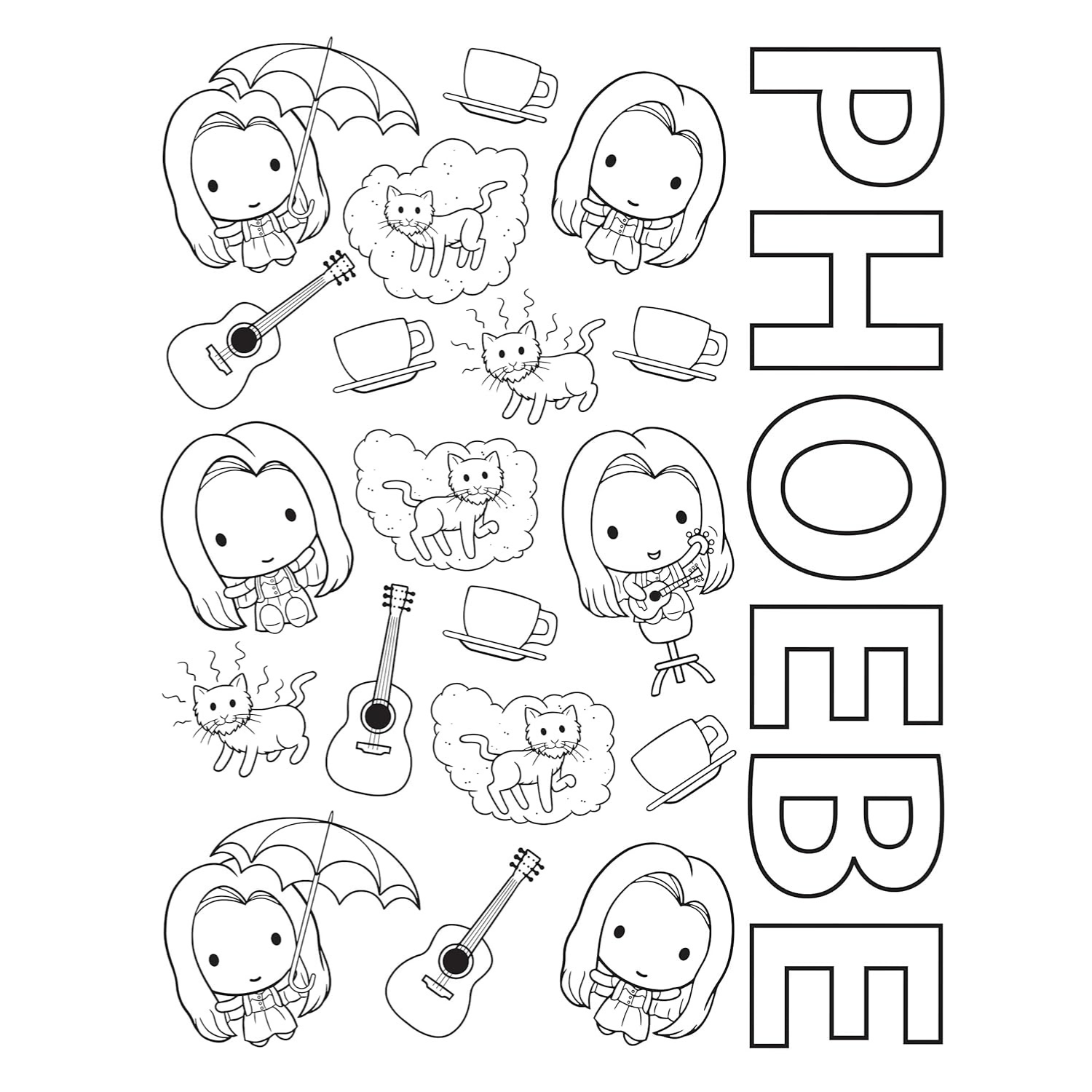 The Official Friends Coloring Book: The One with 100 Images to Color! (Spiral Bound)